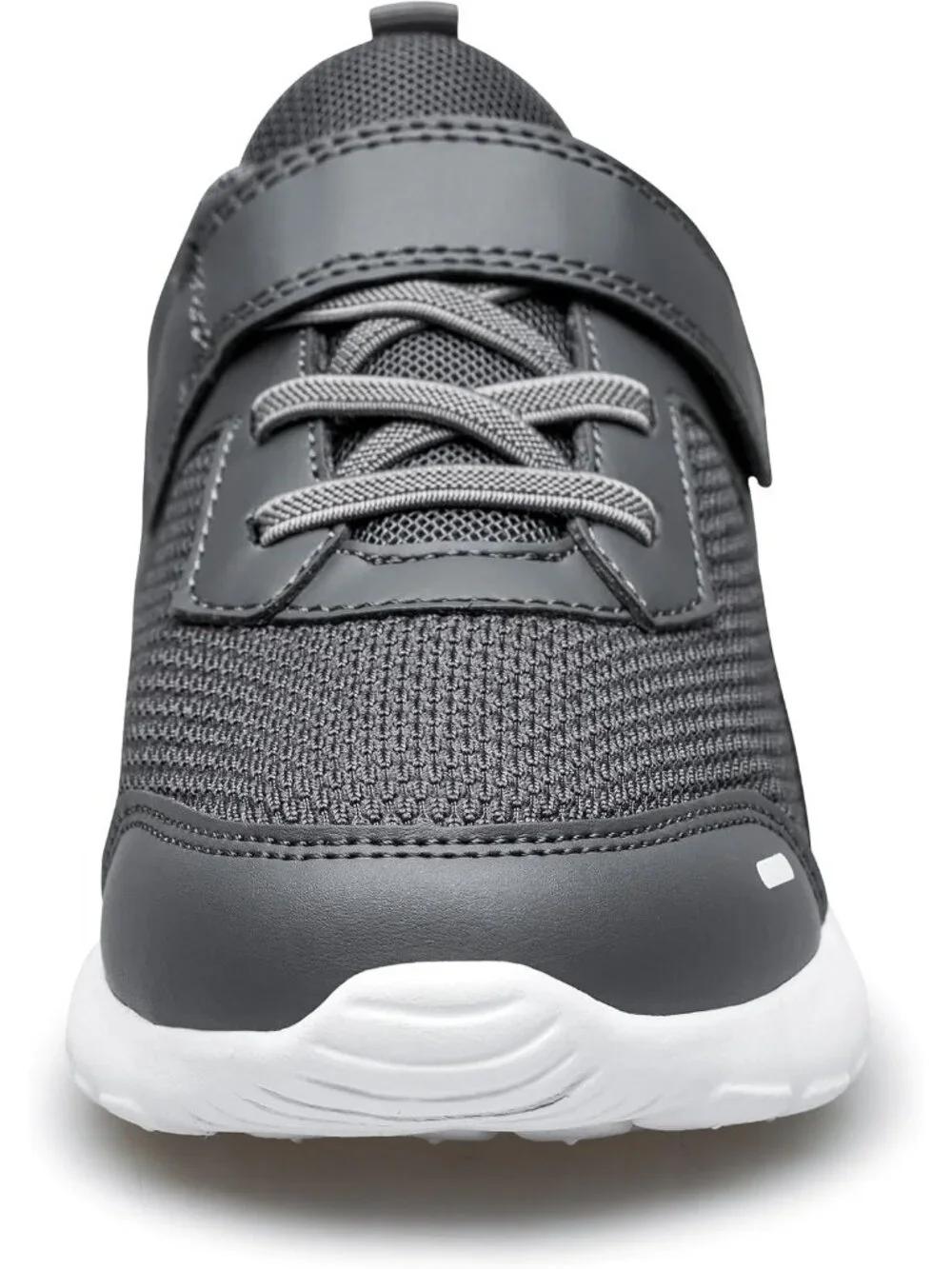 Kids Dark Grey Mesh Shoes Toddler Boys Girls Running Sports Strap Sneakers